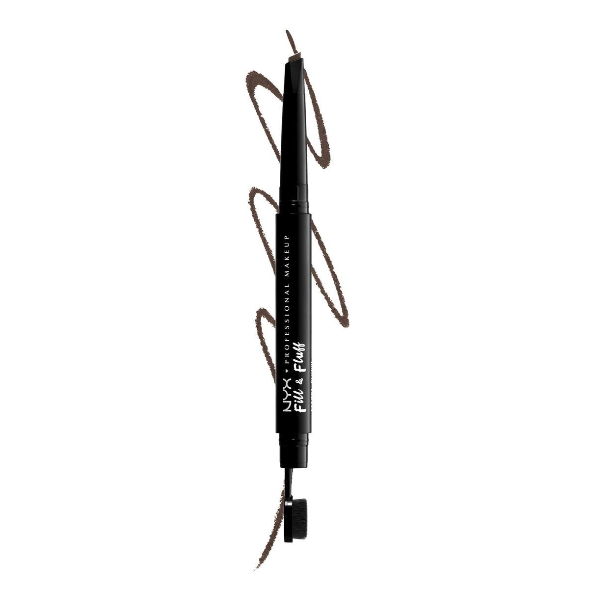 NYX PROFESSIONAL MAKEUP front view of dual-ended pencil showing both ends and shade
