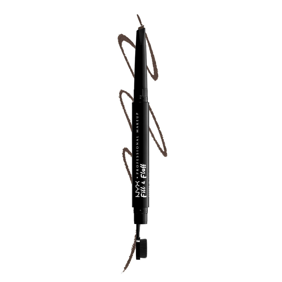 NYX PROFESSIONAL MAKEUP front view of dual-ended pencil showing both ends and shade