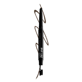 NYX PROFESSIONAL MAKEUP front packaging showing Ash Brown pencil and benefits
