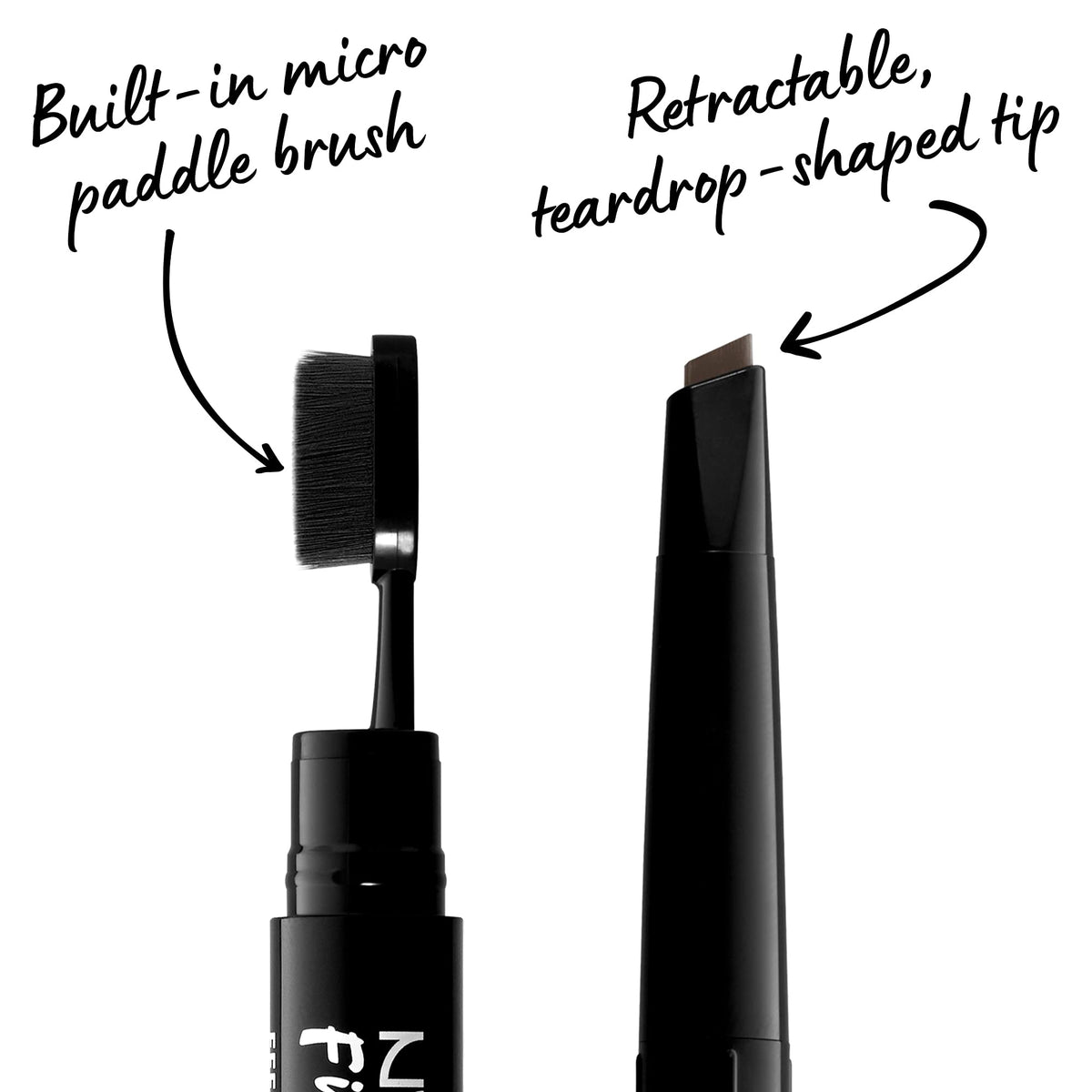 NYX PROFESSIONAL MAKEUP micro paddle brush detail that blends and softens brows