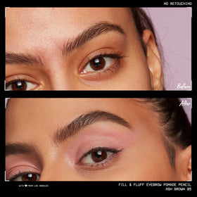 NYX PROFESSIONAL MAKEUP swatches on arm showing Ash Brown buildable pigmentation