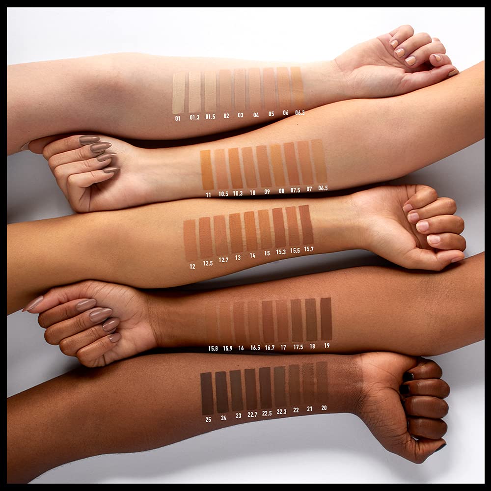 NYX PROFESSIONAL MAKEUP waterproof test with water droplets showing sweat resistance