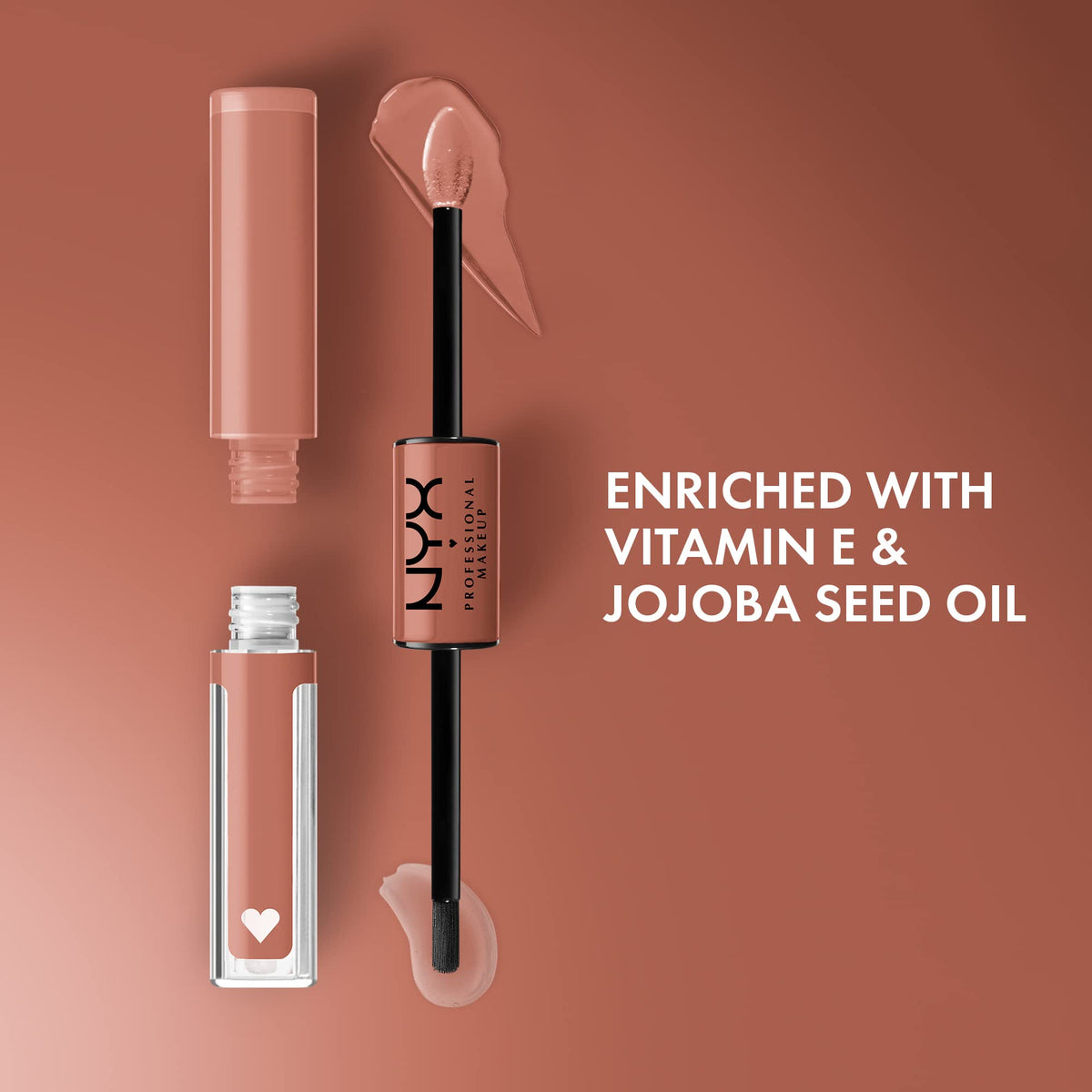 NYX PROFESSIONAL MAKEUP open wand applying base and gloss showing precise application benefit