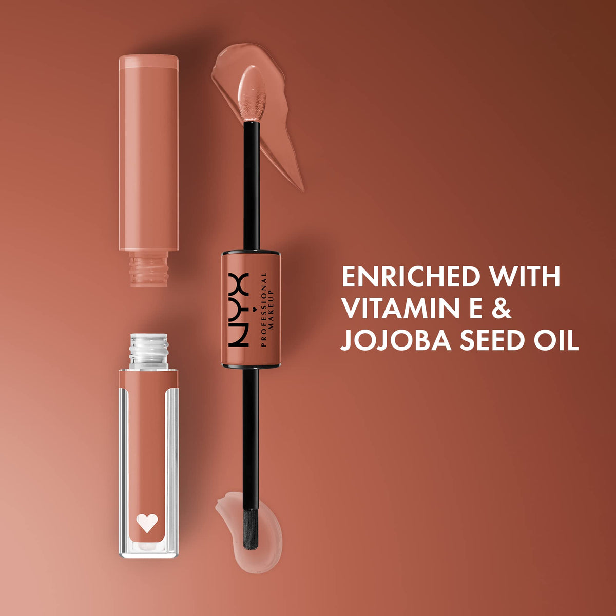 NYX PROFESSIONAL MAKEUP dual wand applicators highlighting two-step system