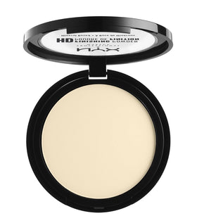NYX PROFESSIONAL MAKEUP front compact view showing banana shade and matte benefit