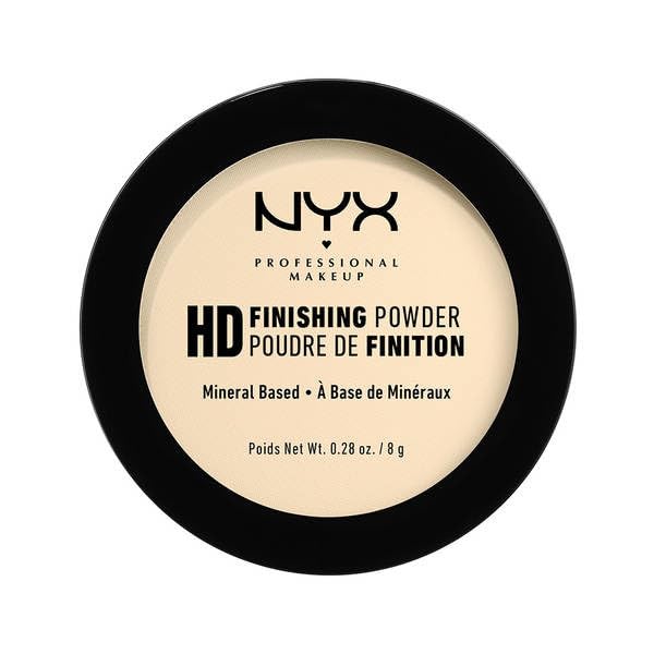 NYX PROFESSIONAL MAKEUP texture close-up highlighting silky pressed powder and smooth finish
