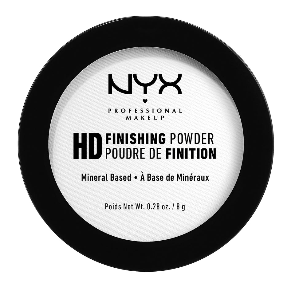 NYX PROFESSIONAL MAKEUP compact front view showing pressed translucent powder and mirror benefit: portable finish