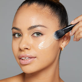 NYX PROFESSIONAL MAKEUP primer applied on hand showing hydration effect
