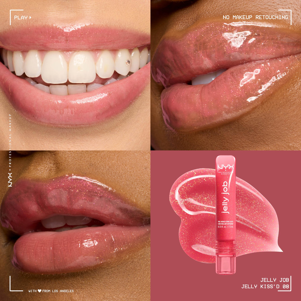 NYX Jelly Job applicator detail with precision spatula for even application
