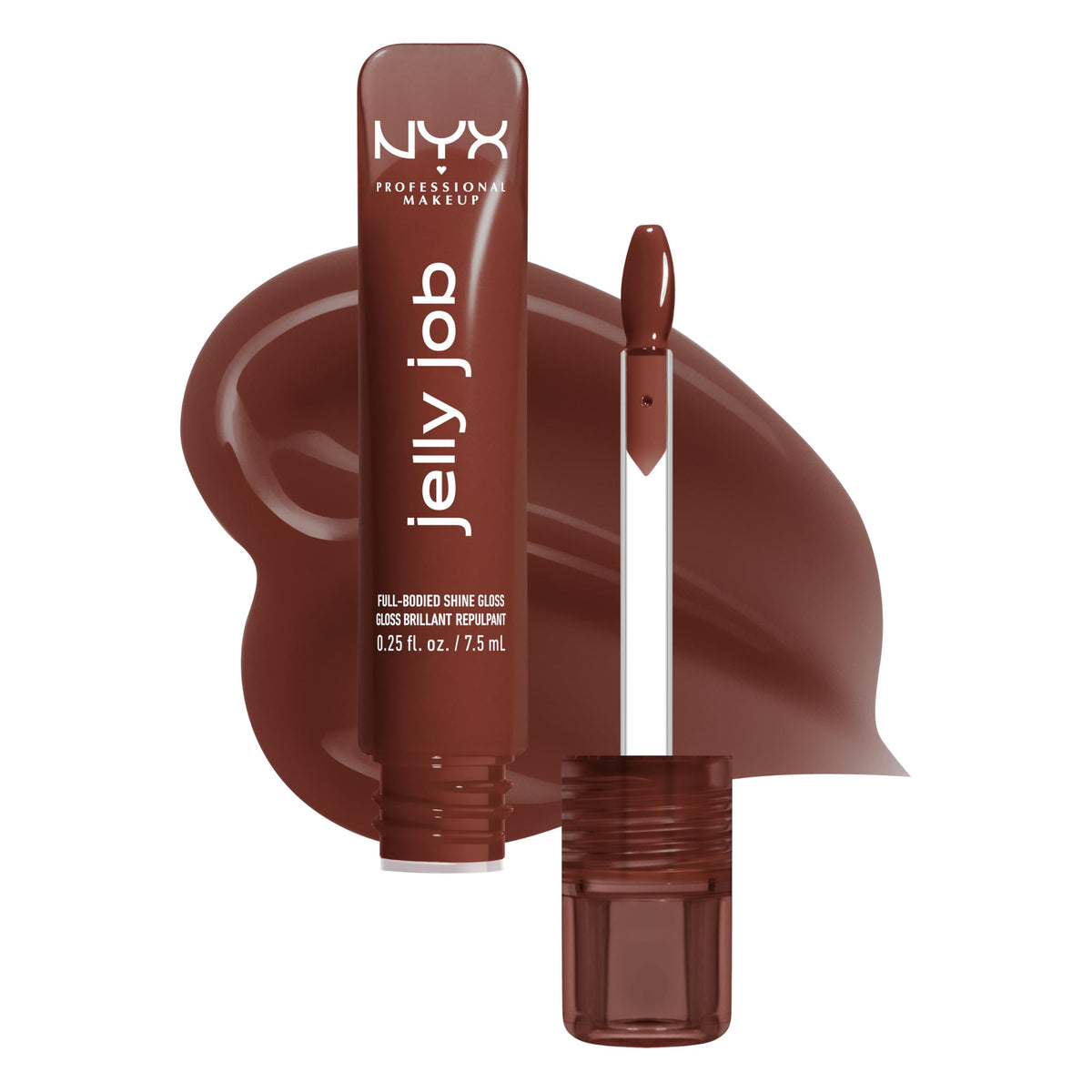 NYX PROFESSIONAL MAKEUP front packaging shows shade and glossy appeal