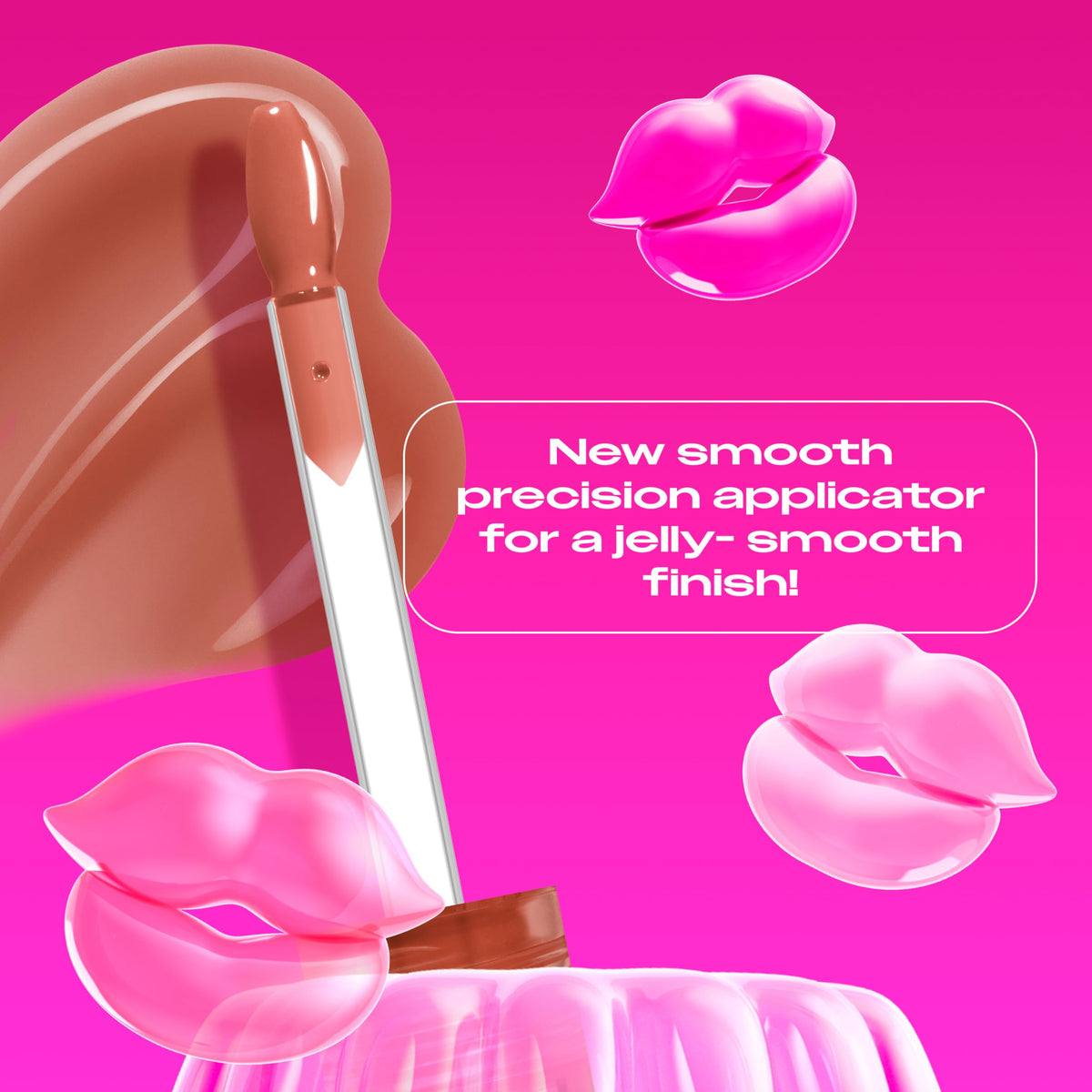 NYX PROFESSIONAL MAKEUP close-up jelly texture revealing glossy, non-sticky shine