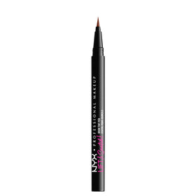 NYX lift and snatch Auburn used with spoolie to blend and soften strokes
