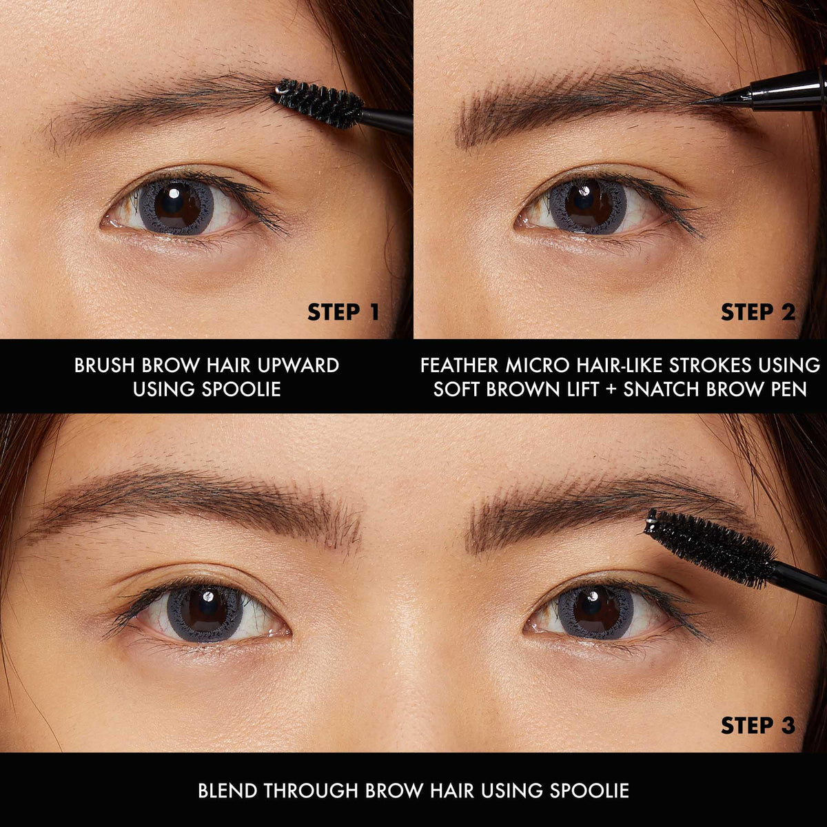 NYX PROFESSIONAL MAKEUP before and after brow comparison showing visible fill and lifted definition