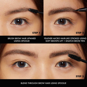 NYX PROFESSIONAL MAKEUP before and after brow comparison showing visible fill and lifted definition