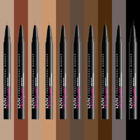 NYX PROFESSIONAL MAKEUP close detail of hairlike strokes for realistic texture