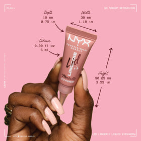 NYX PROFESSIONAL MAKEUP ingredient display with hyaluronic acid showing comfort benefit