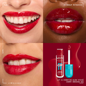 NYX Lip IV applicator close-up demonstrating precise drip-shaped tip for controlled application