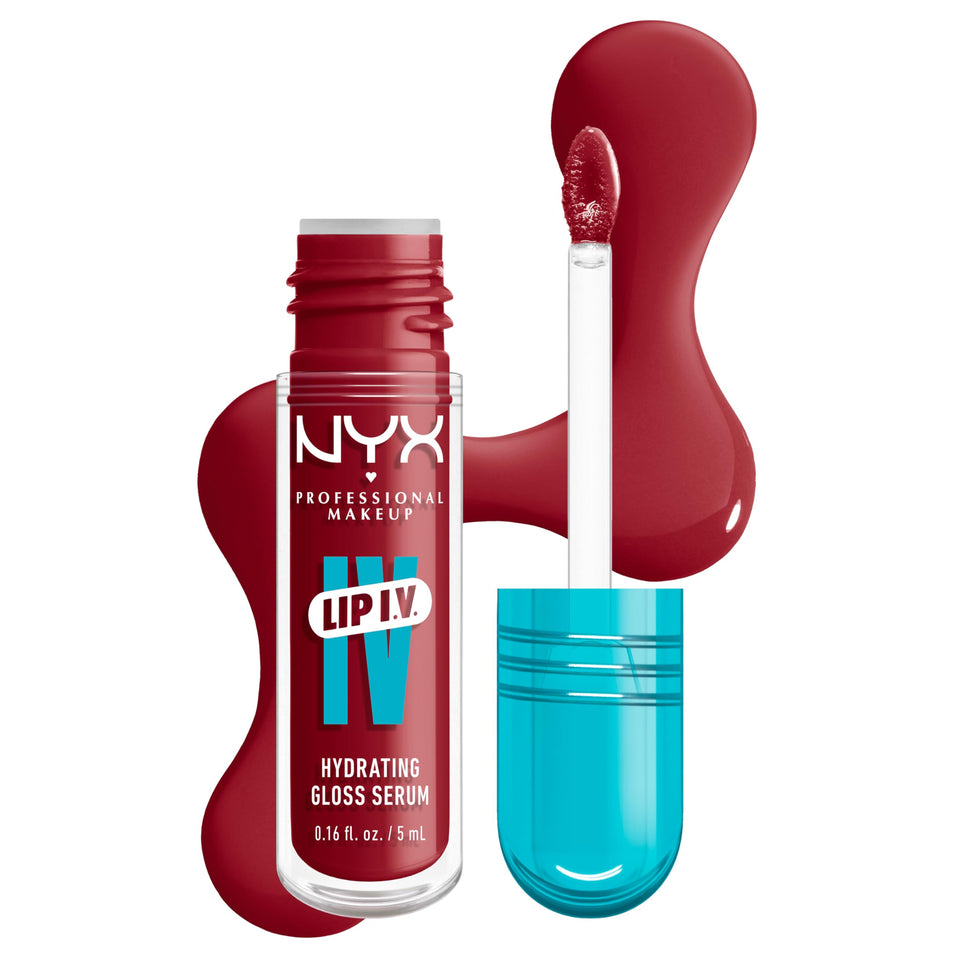 NYX PROFESSIONAL MAKEUP front packaging showing Berry Thirsty, bold color and glossy benefit