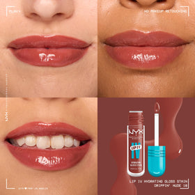 NYX Lip IV drip-shaped applicator close-up for precise, mess-free color