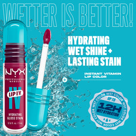 NYX PROFESSIONAL MAKEUP texture swipe on arm displaying glossy pigment payoff