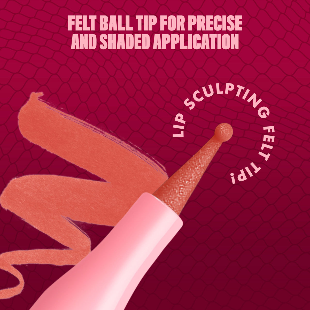 NYX PROFESSIONAL MAKEUP lip close-up showing tip hugging lip curves for clean lines