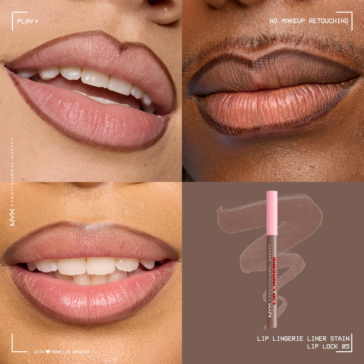NYX PROFESSIONAL MAKEUP swatch on skin showing smooth stain texture