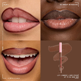 NYX PROFESSIONAL MAKEUP texture swipe displaying smooth stain payoff