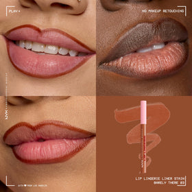 NYX texture swipe of Barely There peach nude showing silky, blendable finish