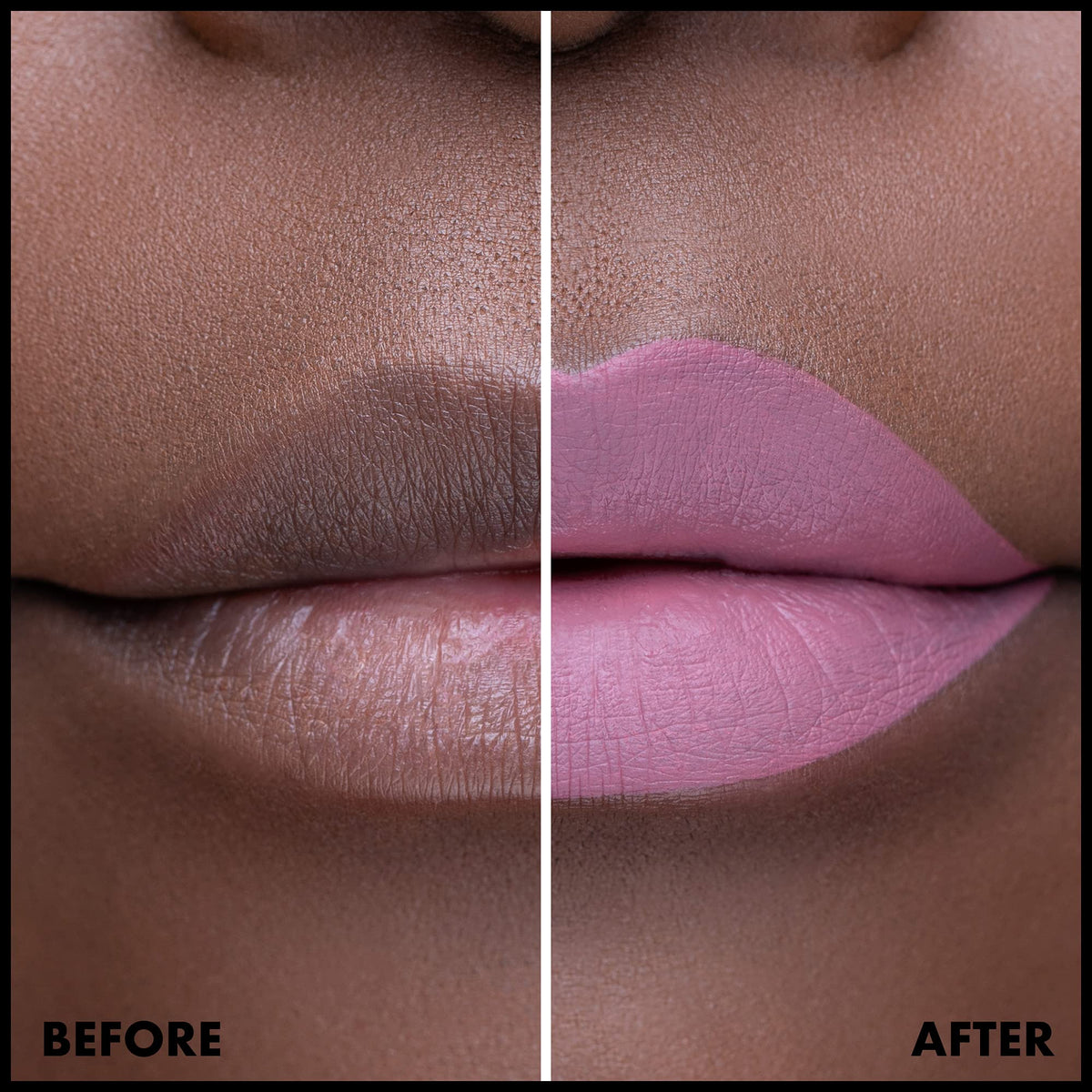 NYX PROFESSIONAL MAKEUP creamy dusty pink swatch illustrating smooth matte payoff