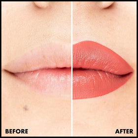 NYX PROFESSIONAL MAKEUP close-up on lips showing matte finish and smooth coverage