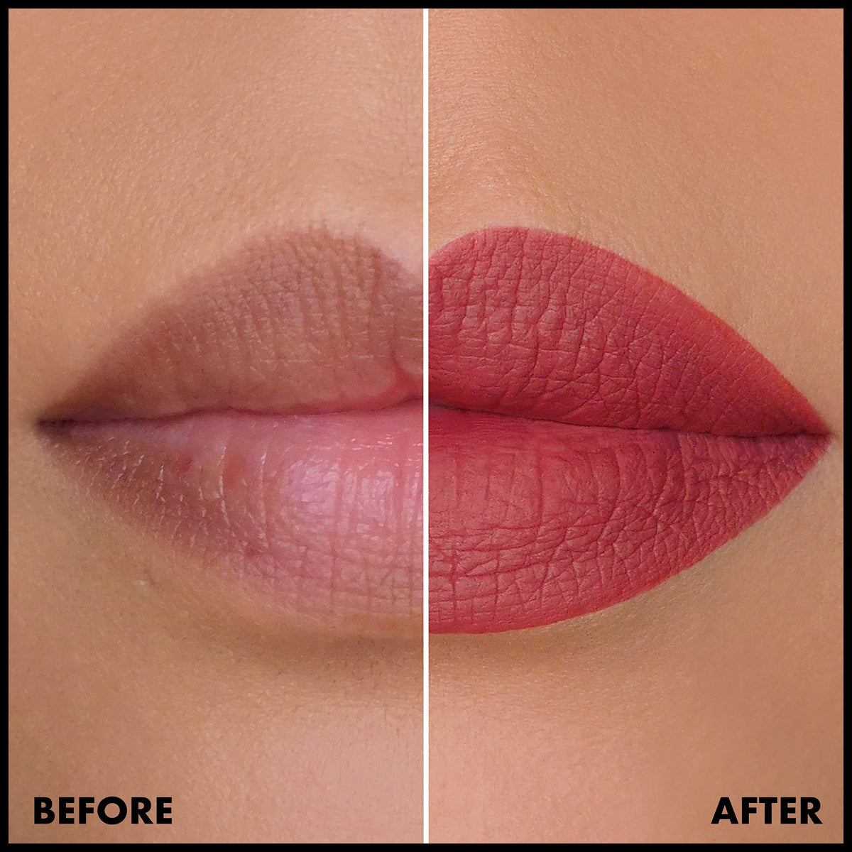 NYX PROFESSIONAL MAKEUP paired with liner showing enhanced lip definition