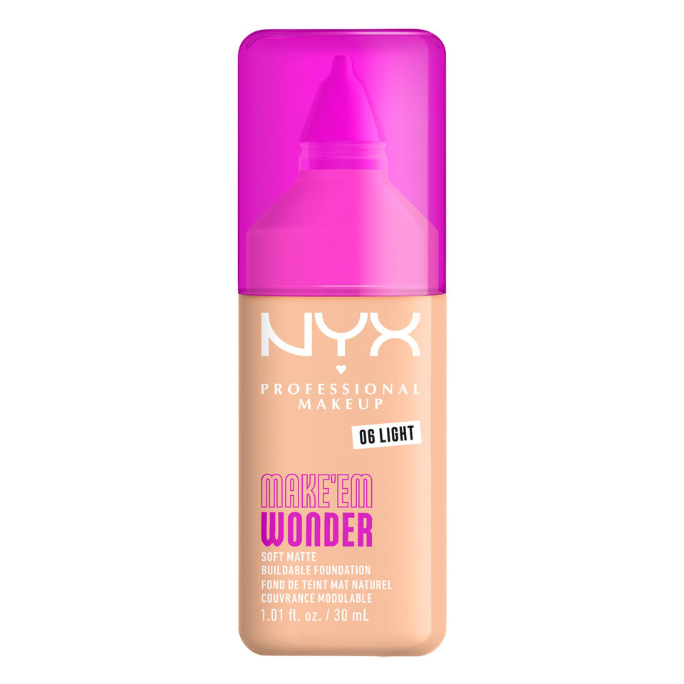 NYX professional makeup front packaging showing product benefits and shade