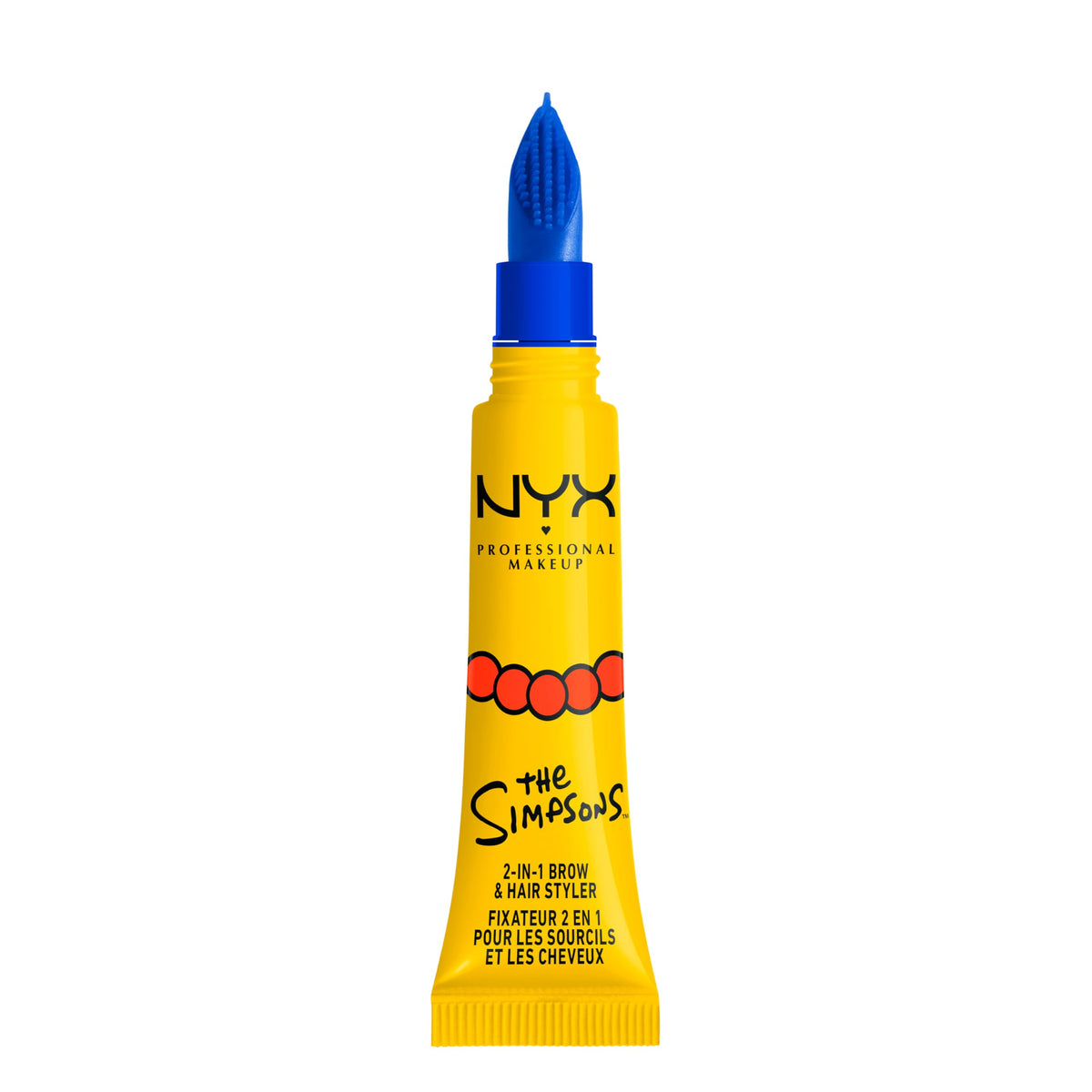 NYX PROFESSIONAL MAKEUP styled vanity with Marge packaging adding playful character