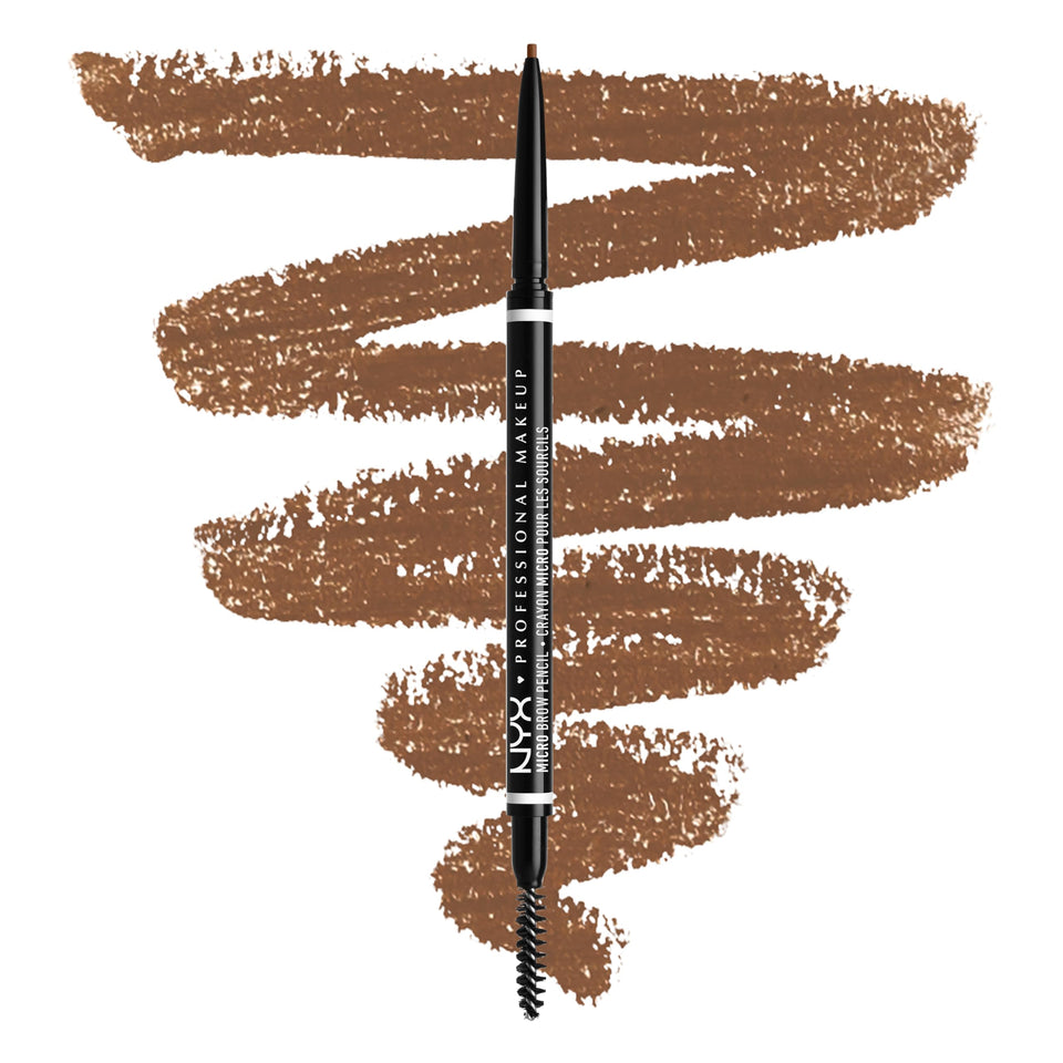 NYX PROFESSIONAL MAKEUP micro brow pencil front view showing slim design and precise control