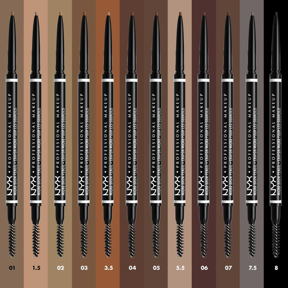 NYX PROFESSIONAL MAKEUP Brunette swatch on skin demonstrating natural pigmentation