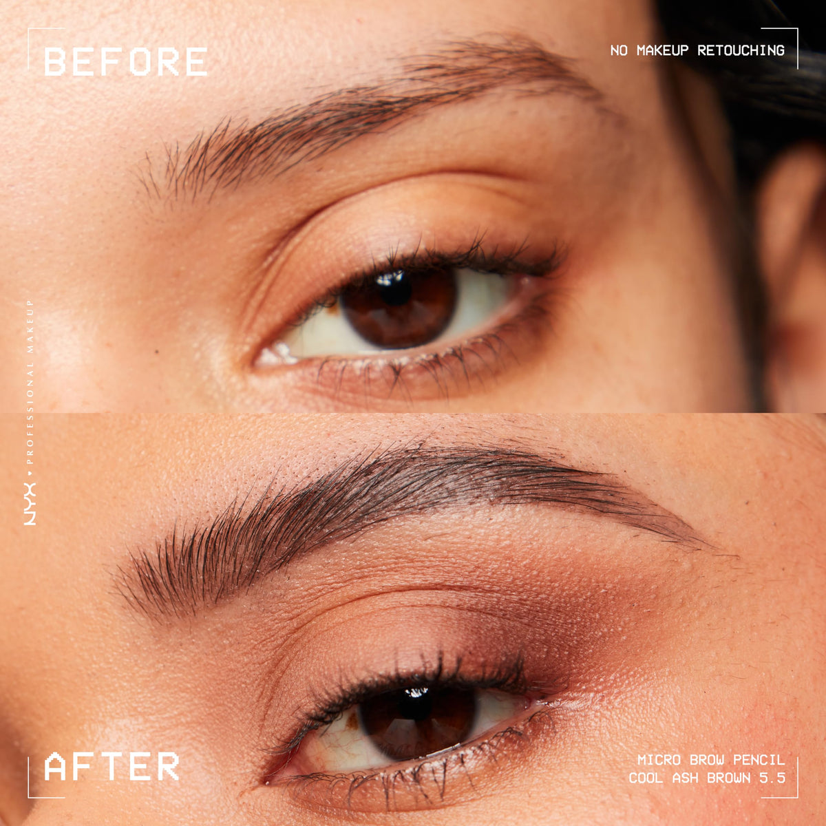NYX PROFESSIONAL MAKEUP spoolie detail blending hairs for a softer finished look