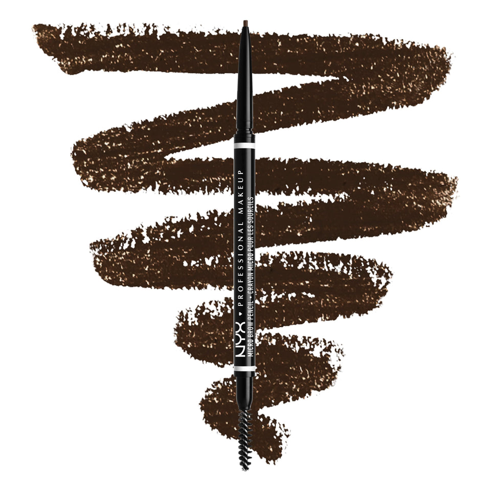 NYX Professional Makeup micro brow pencil front packaging showing branding and shade