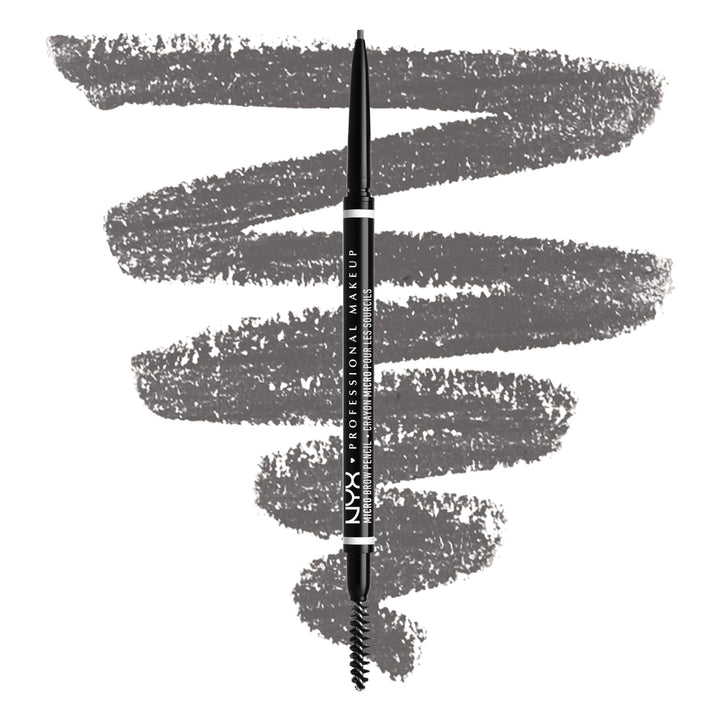 NYX PROFESSIONAL MAKEUP micro brow pencil front view showing slim design and portability benefit