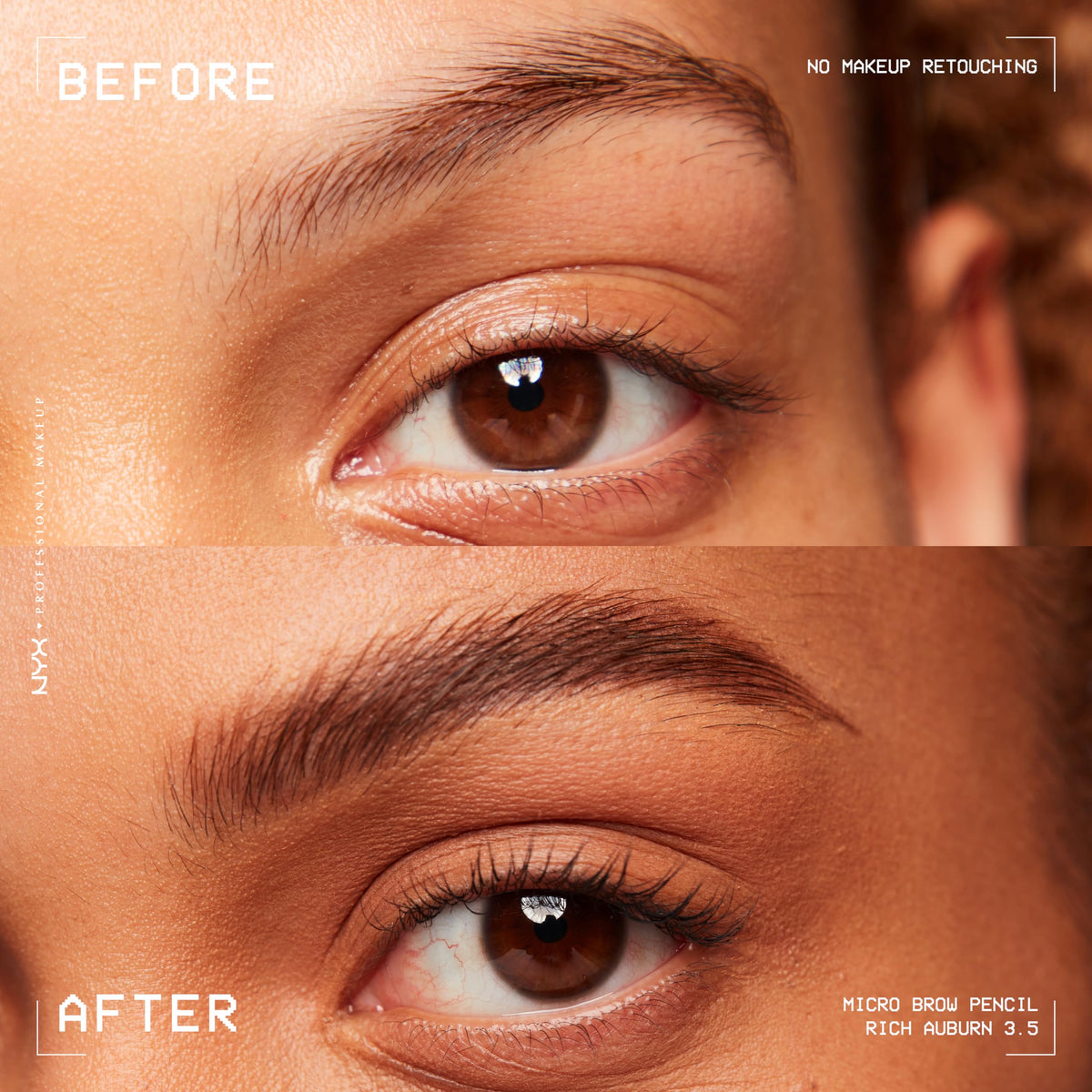 NYX PROFESSIONAL MAKEUP spoolie end detail for blending and softening brow edges