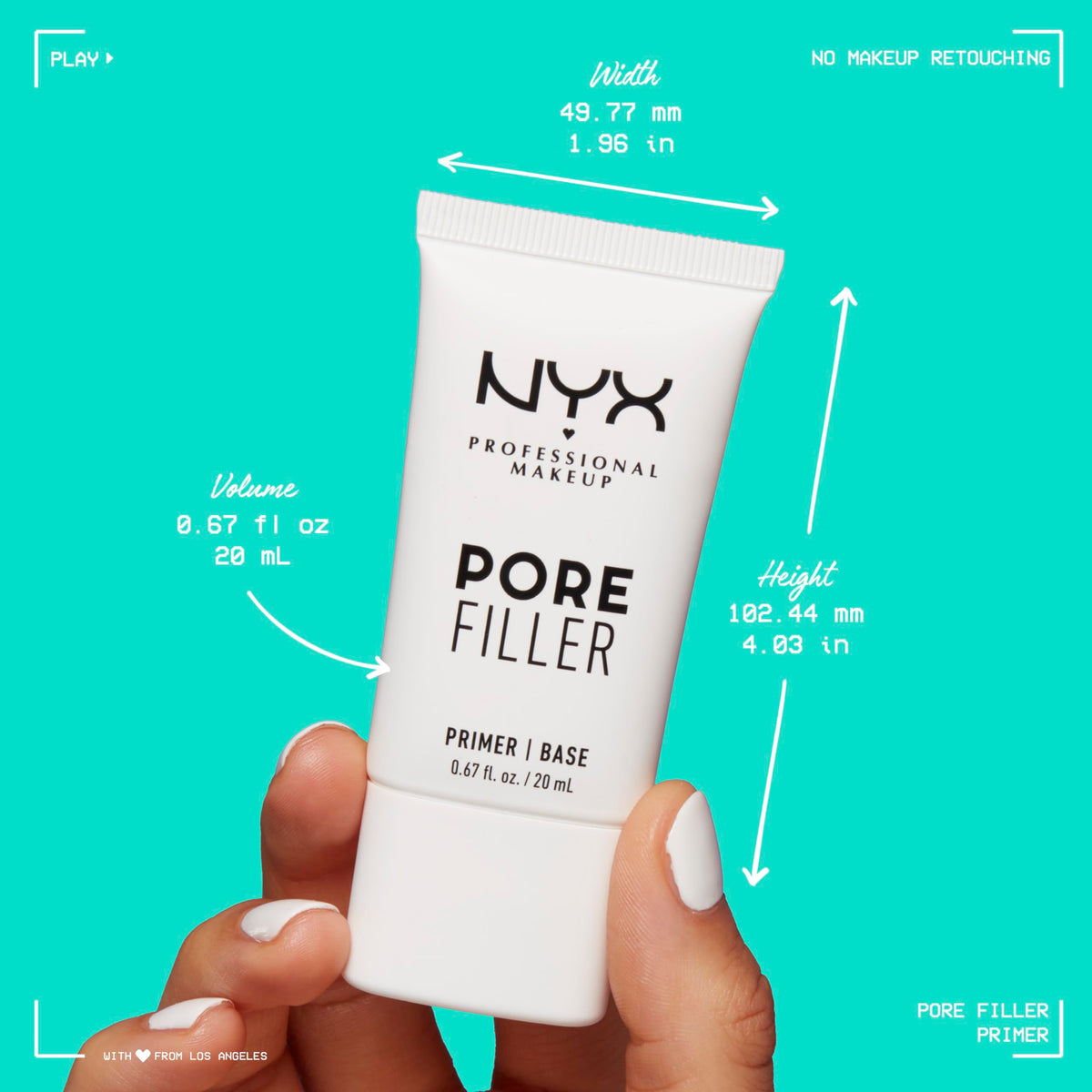 NYX PROFESSIONAL MAKEUP product on bathroom counter in natural light, shows everyday use benefit