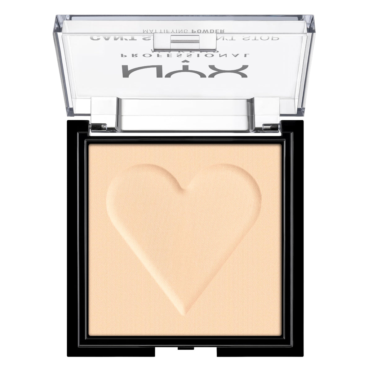 NYX PROFESSIONAL MAKEUP open pan in Fair reveals sheer, buildable shade for natural coverage