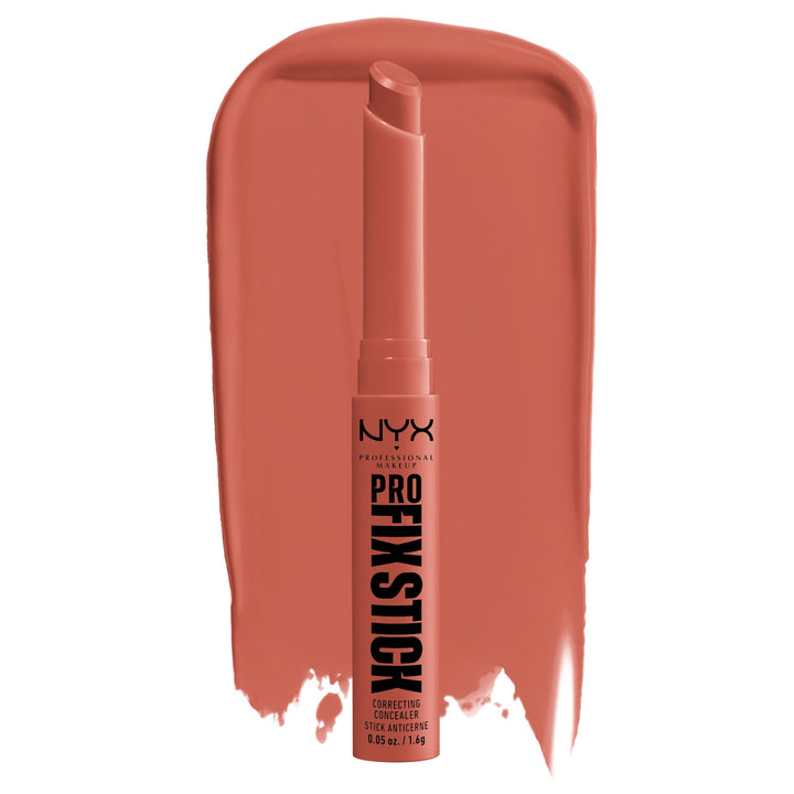 NYX PROFESSIONAL MAKEUP Pro Fix Stick Apricot front view showing shade and packaging benefit