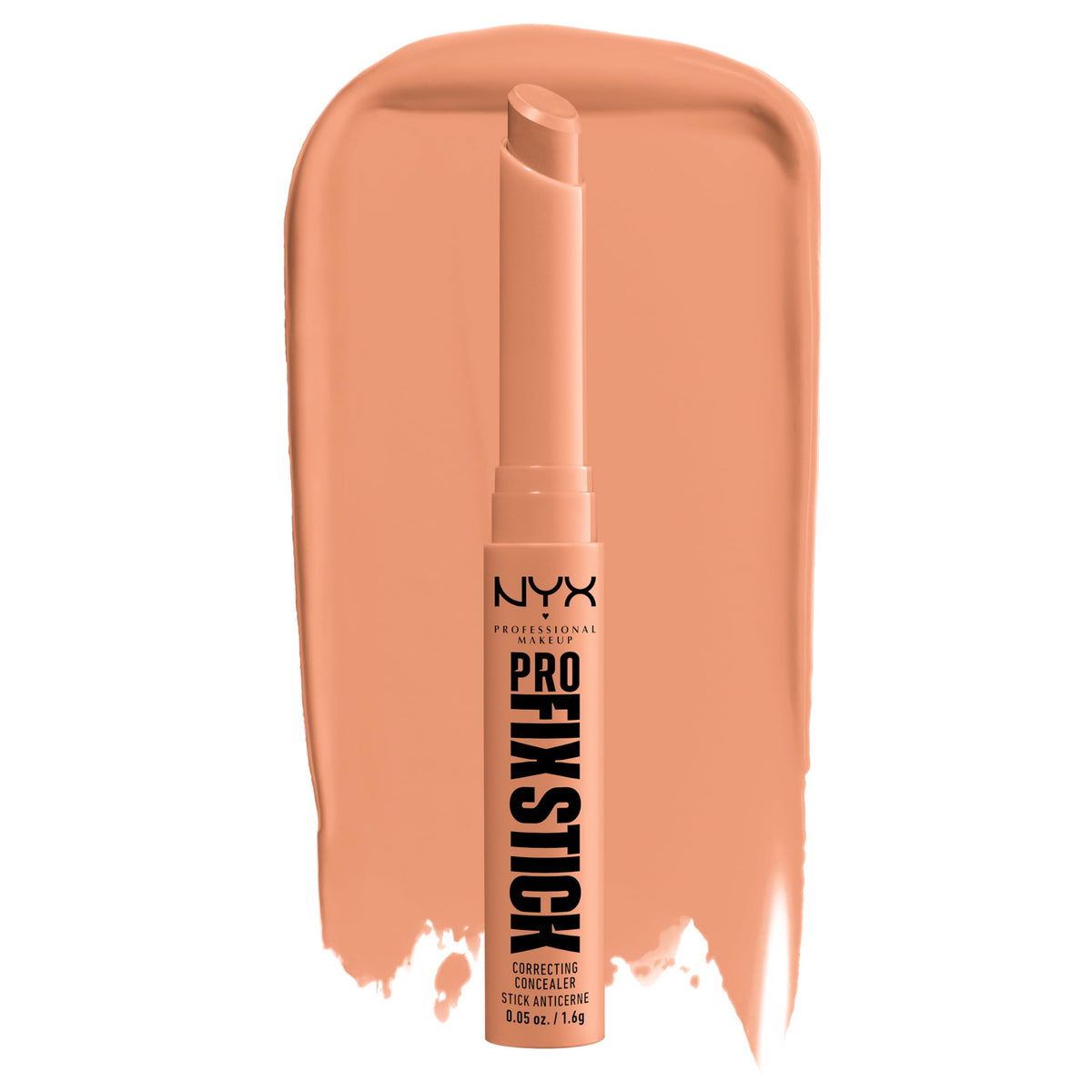 NYX PROFESSIONAL MAKEUP front packaging of Pro Fix Stick showing shade and cap for easy identification