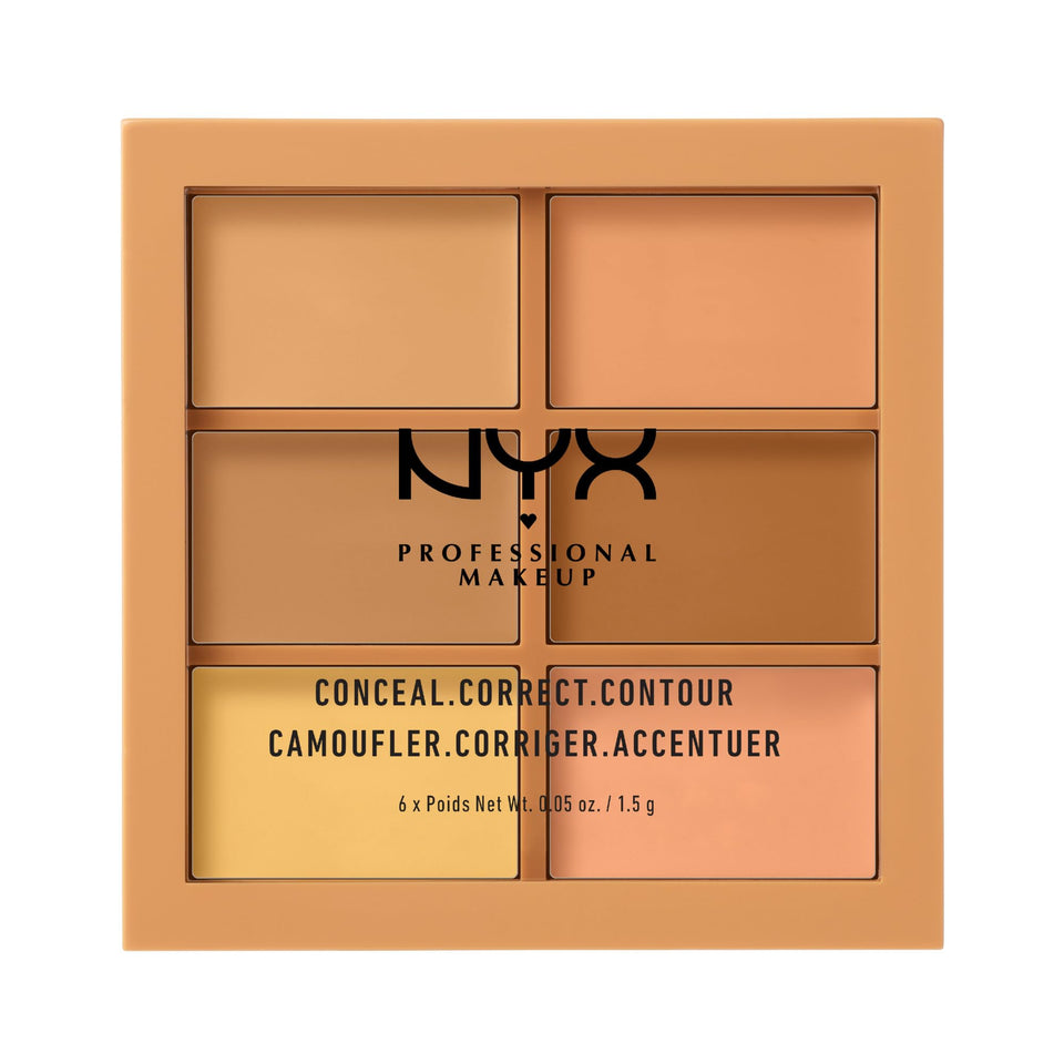 NYX PROFESSIONAL MAKEUP palette front view showing compact case, easy storage benefit