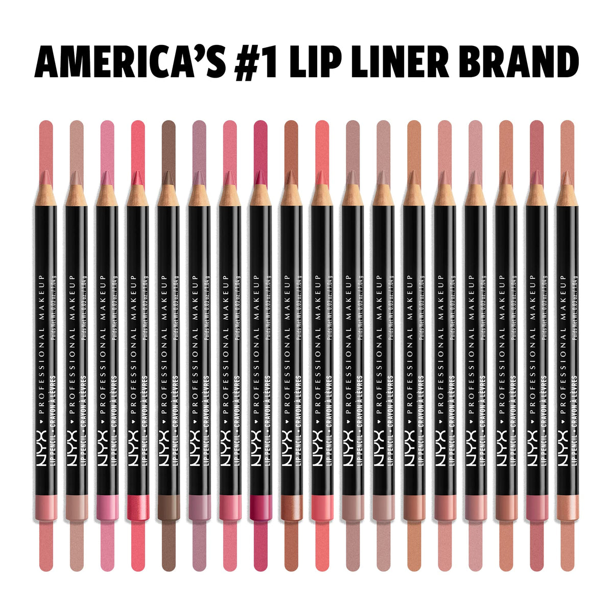 NYX PROFESSIONAL MAKEUP pencil beside ruler showing compact travel-friendly size