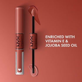 NYX PROFESSIONAL MAKEUP ingredient label highlighting nourishing oils and vegan benefit