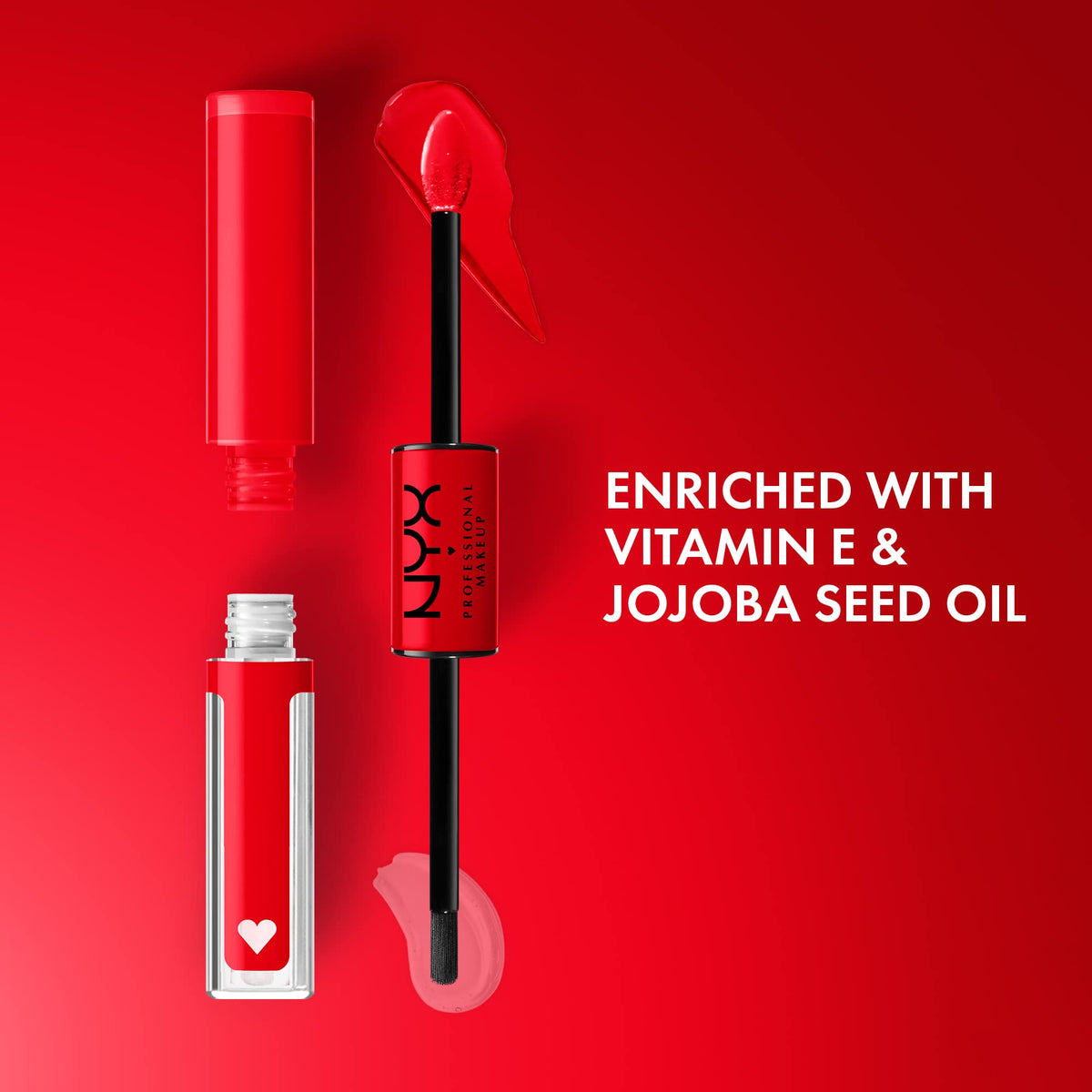 NYX PROFESSIONAL MAKEUP applicator wand exposed, precise application benefit