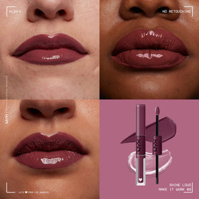 NYX PROFESSIONAL MAKEUP plum swatch on skin showing true pigment payoff and vibrancy