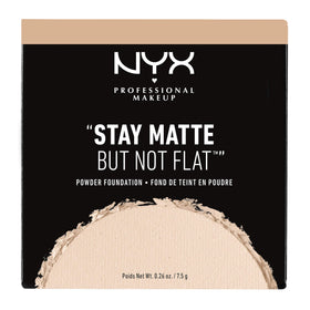 NYX PROFESSIONAL MAKEUP compact held in hand for size comparison and portable convenience
