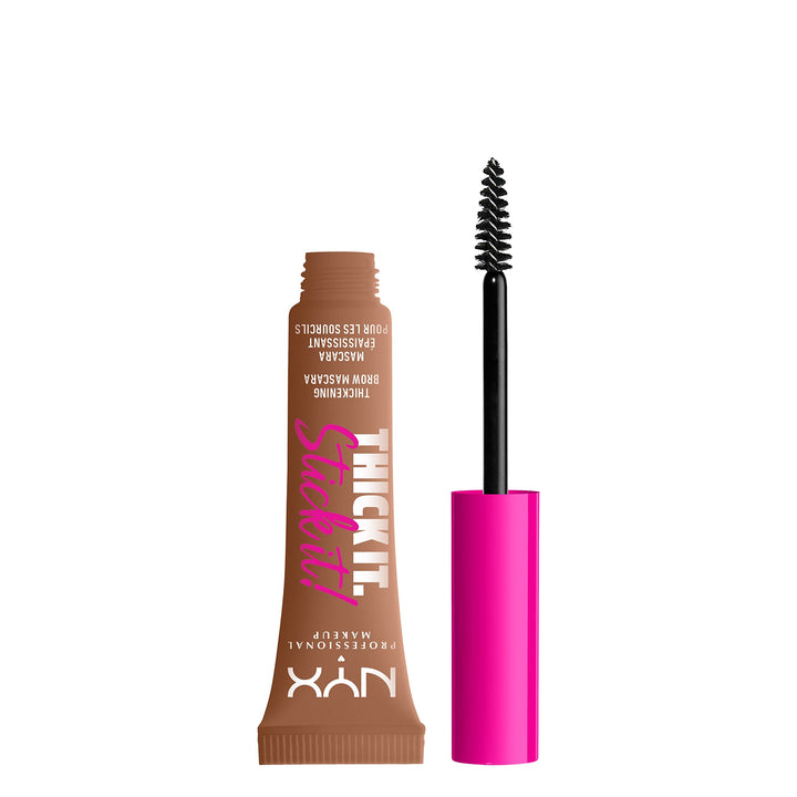 NYX PROFESSIONAL MAKEUP front packaging showing auburn brow mascara for clear identification
